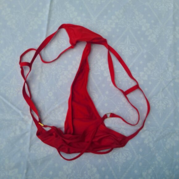 BUNDLE OF Victorias Secret Pink Hearts Thong & Red Silk & String Thong - Size L - Picture 4 of 10
